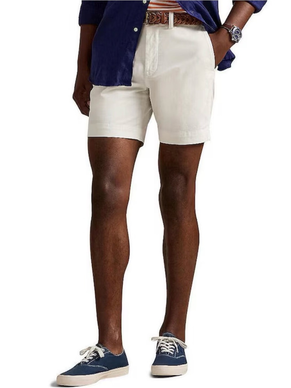 Polo Ralph Lauren Men’s Classic Fit Stretch White Cotton Chino Shorts|Size 36
